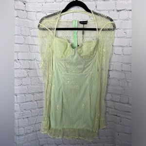 Mint Green Pretty Little Thing Lace Mini Dress